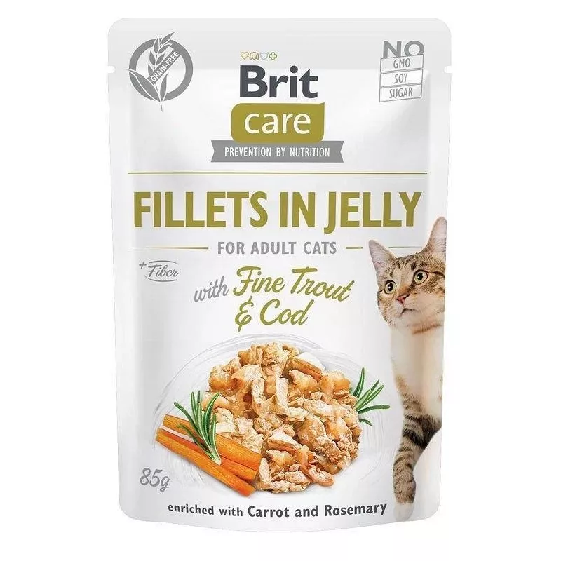 Šlapias kačių ėdalas Brit Care FJ Flavour Box drebučiuose 12 x 85 g