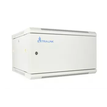 Extralink sieninis stelažas 6U 600x450 pilkas, metalinės durelės