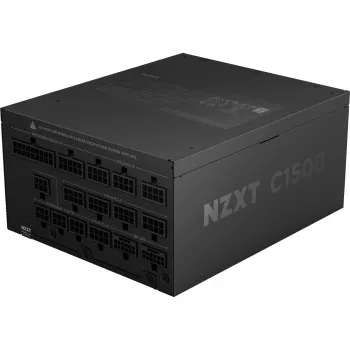 NZXT C1500 Platinum, juodas PC maitinimo blokas, 1x 16 kaiščių jungtis vaizdo plokštei, 6x PCIe, kabelių valdymas, 1500 W