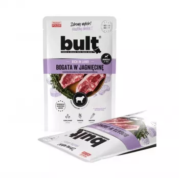 Šlapias šunų ėdalas BULT Rich in lamb 100 g pakelis – pilnavertis suaugusių šunų maistas