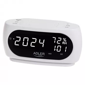 Adler AD 1186W žadintuvas skaitmeninis juodas, baltas