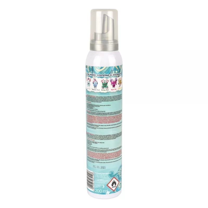 TUBAN Tubi Foam Blue Zenek 200 ml – putos maudynėms kūdikiams, švelni higiena