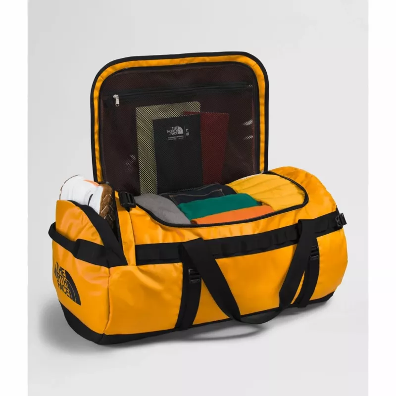 Krepšys The North Face Base Camp Duffel L 95 L poliesteris juoda, geltona