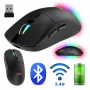 Belaidė pelė MEDIA-TECH MT1124 BT/RF Tylus ir Įkraunama – ambidekstrinė, 3200 DPI, Bluetooth + 2,4 GHz USB, 6 mygtukai, įkraunama