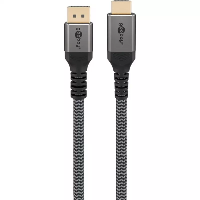 Goobay 65271 Vaizdo kabelio adapteris 5 m DisplayPort HDMI Pilka (65271)