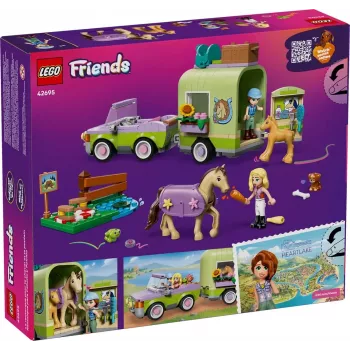 LEGO FRIENDS 42695 Arklys ir kumeliukas priekaboje