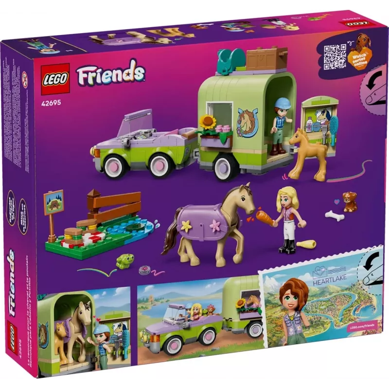 LEGO FRIENDS 42695 Arklys ir kumeliukas priekaboje