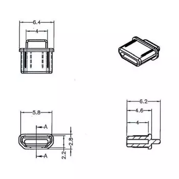 Apsauginis kištukas DELOCK Micro-HDMI 6,2×6,4×2,8 mm juodas, 10 vnt.