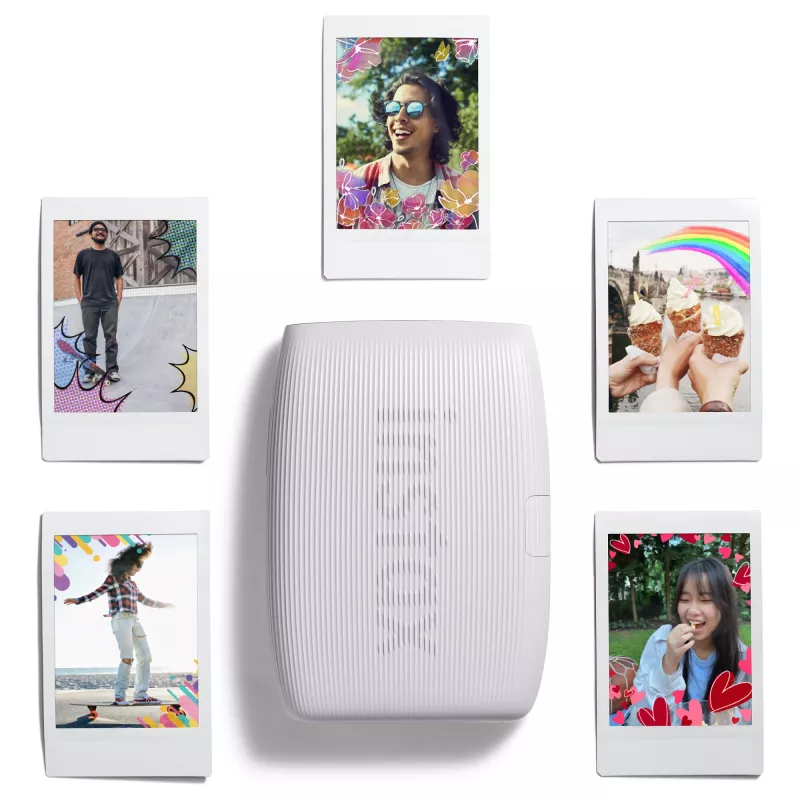 Nešiojamas momentinis spausdintuvas Fujifilm Instax Mini Link 3 Baltas Bluetooth nuotraukų spausdinimui iš išmaniojo telefono