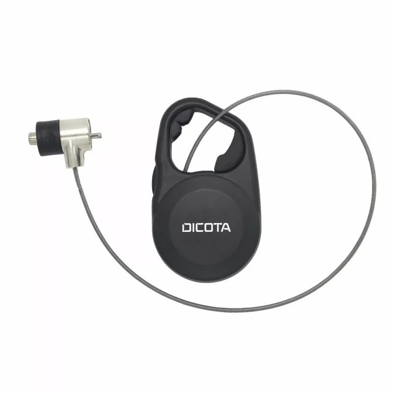 DICOTA Security T-Lock – apsauginis kabelio užraktas – juodas – 1,3 m (D31235)