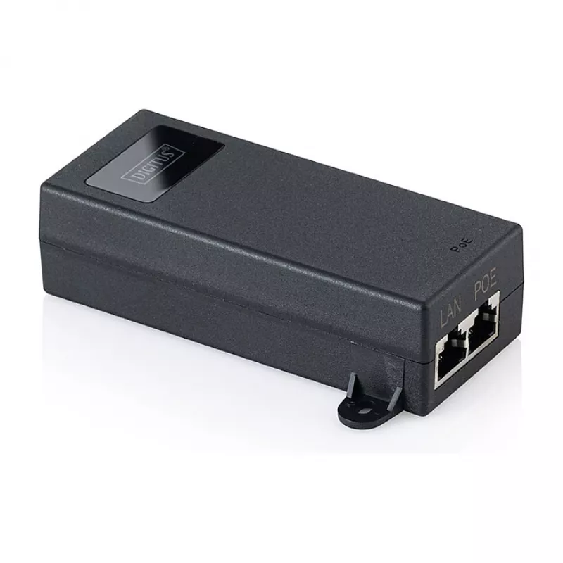 PoE++ įpurškiklis DIGITUS DN-95104-1 — Gigabit Ethernet 802.3bt, 60W, 55V, 100m, juodas