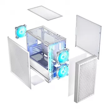 Logic DART PRO ARGB MINI USB-C PC Case Baltas