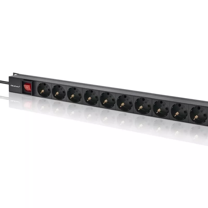 Qoltec aliumininis PDU stelažui | 16A | 16 x Schuko | Vertikalus | 1,8 m