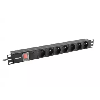 LANBERG PDU maitinimo skirstytuvas 1U, 16A, 7x 230V, 2m