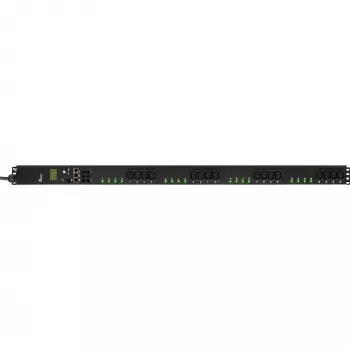 Inter-Tech SA-1632WN PDU (maitinimo paskirstymo blokas) 16x C13 lizdų, valdomas/stebimas, 100–240V, 32A, TCP/IP, SNMP, juodas