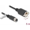 DeLOCK M12 A-koduotas 8 kontaktų moteriškas į RJ45 lizdą Cat.5e tinklo kabelis 5 m juodas