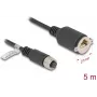 DeLOCK M12 A-koduotas 8 kontaktų moteriškas į RJ45 lizdą Cat.5e tinklo kabelis 5 m juodas