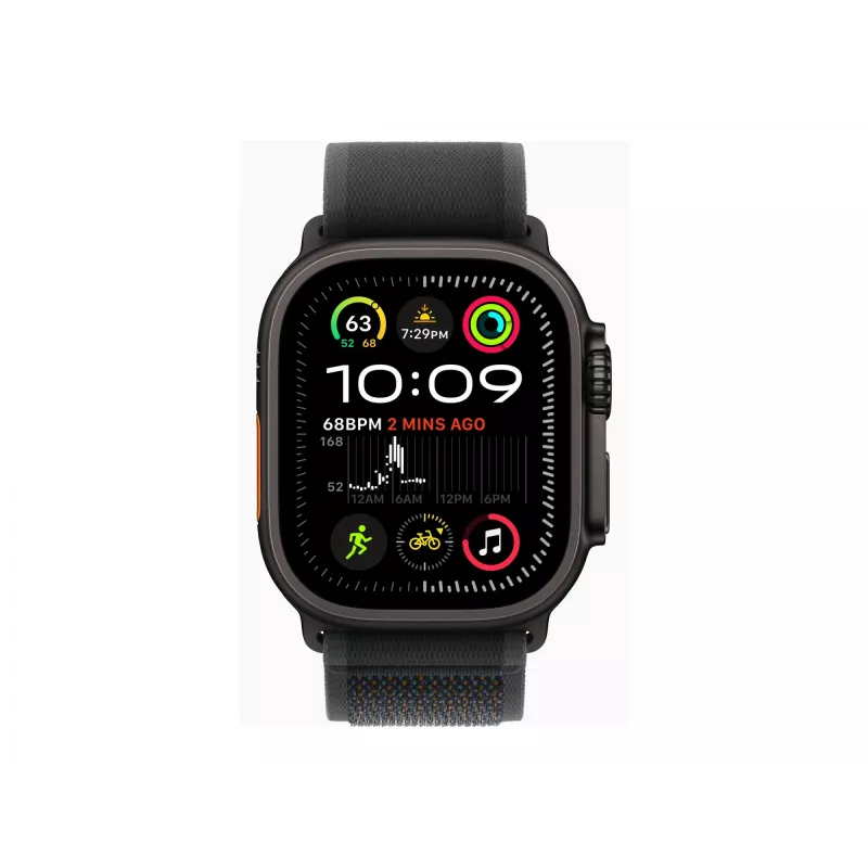 APPLE Watch Ultra 2 GPS + Cellular 49mm juodas titano korpusas su juoda Trail Loop apyranke - M/L