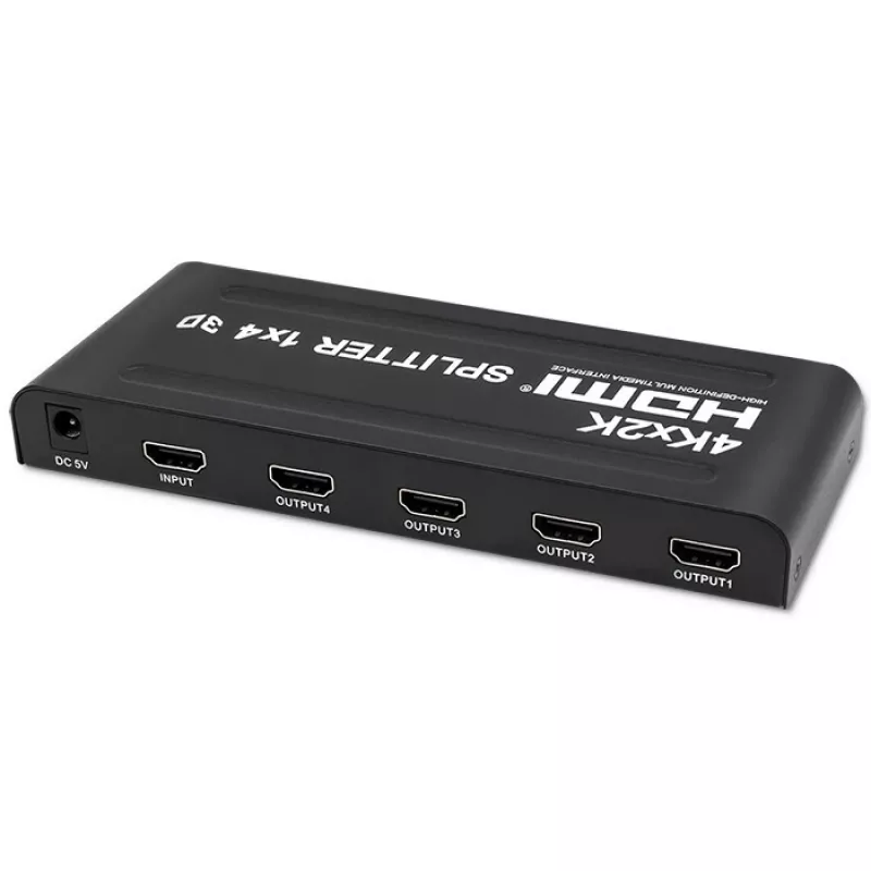 Qoltec 51798 Aktyvus HDMI skirstytuvas 4 x HDMI 4K x 2K | 3,4 Gb/s