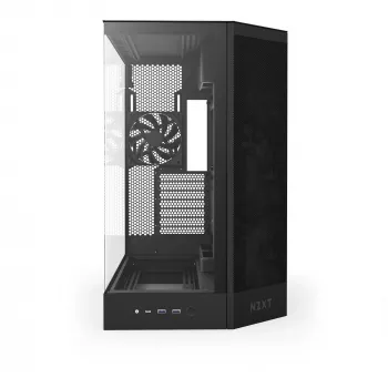 NZXT H9 Air Flow (2025) Didelis Dviejų Kamerų Vidurinis Bokštas - Juodas