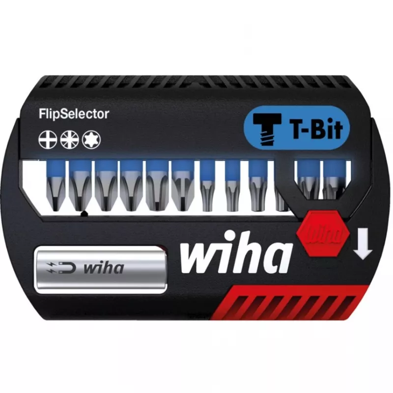 WIHA 41824 - Bitų rinkinys FlipSelector, 13 dalių mišrus, 25 mm, T-Bit (41824)
