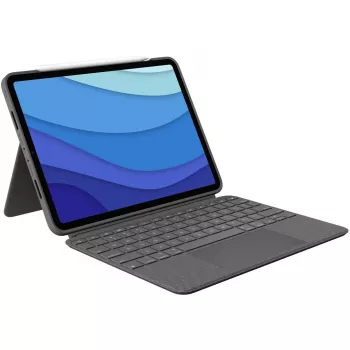 Dėklas su klaviatūra Combo Touch US iPad Pro 11 1,2,3 Gen pilka
