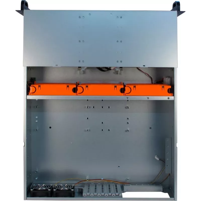 Inter-Tech 3U-30255 stelažinis korpusas, juodas, nerūdijantis plienas