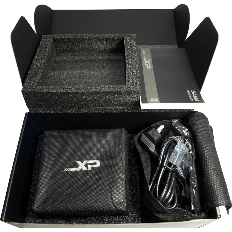 SAMA XPH-1000A, maitinimo blokas 1000 W, 1x 12 kontaktų GPU, 3x PCIe, kabelių valdymas