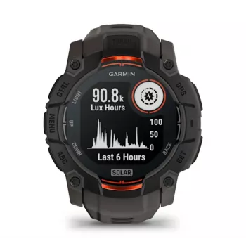 Garmin Instinct 3 Solar GPS išmanusis laikrodis 1,3 colio MIP 176x176 jutiklinis ekranas juodas