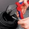 Žnyplės krimpingui Knipex 97 33 03 MultiCrimp, skirtos PV jungtims MC4 ir MC4 EVO2