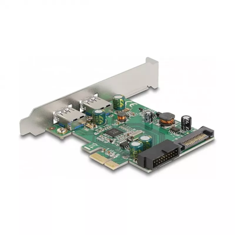 DeLOCK PCI Express x1 kortelė su 2 x USB 3.2 Gen 1 Type-A ir 1 x vidine 19 kontaktų jungtimi