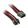 SilverStone PCIe-8 kaiščio į PCIe-6+2 kaiščio laidas, 250 mm - juoda/raudona