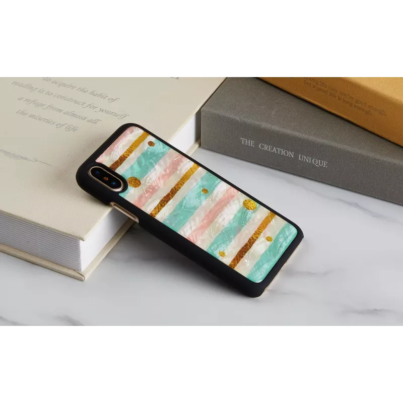 iKins dėklas iPhone XS / iPhone XS Max — pop mint juoda