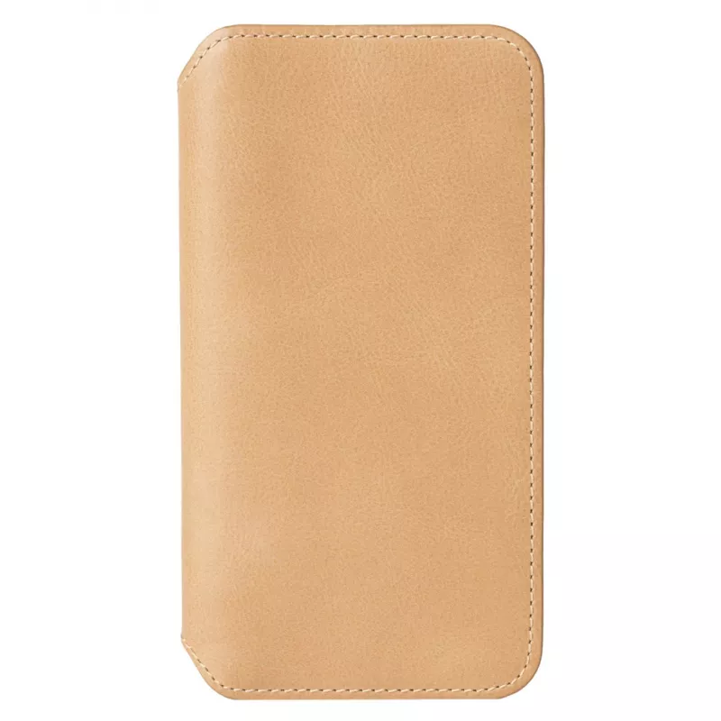 Krusell Sunne dėklas-piniginė Apple iPhone 11 Pro Max vintage nude, odinis užlenkiamas dėklas su kortelių kišenėmis