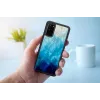 Apsauginis dėklas iKins Samsung Galaxy S20 – mėlynas ežeras su juodu apdaila