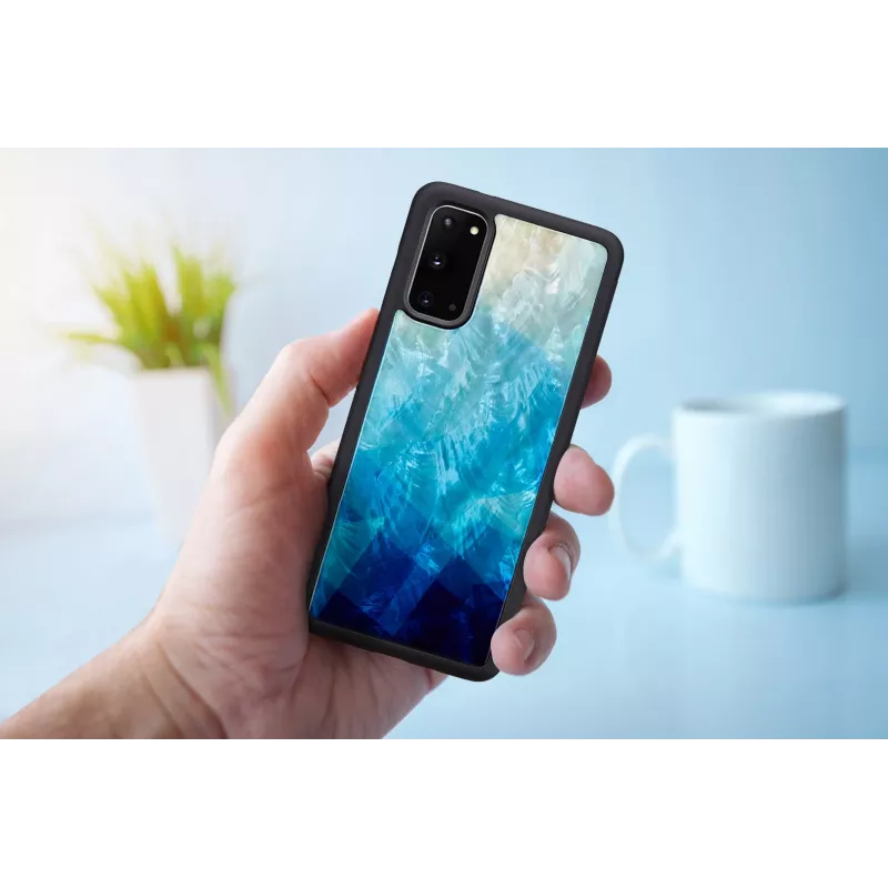 Apsauginis dėklas iKins Samsung Galaxy S20 – mėlynas ežeras su juodu apdaila