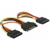 DeLOCK 60143 SATA maitinimo kabelis, 15 kontaktų kištukas į 2x 15 kontaktų lizdus, 0,15 m
