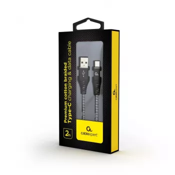 Gembird CC-USB2B-AMCM-2M-BW USB laidas USB 2.0 USB A USB C juodas, baltas