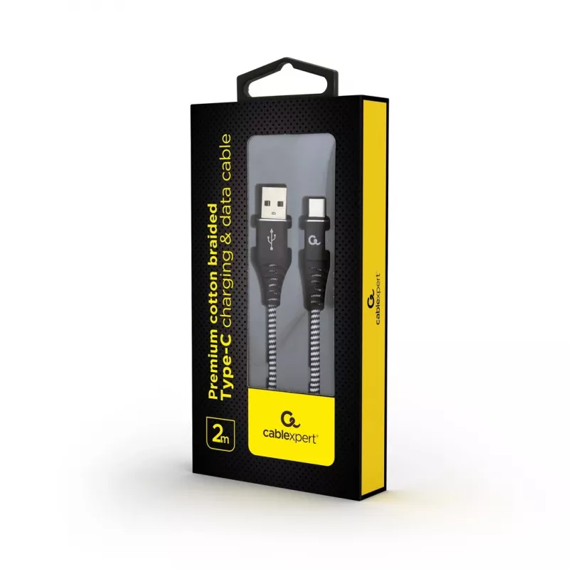Gembird CC-USB2B-AMCM-2M-BW USB laidas USB 2.0 USB A USB C juodas, baltas