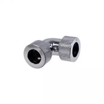Alphacool HT 13mm HardTube įsukama jungtis 90° L formos - raižyta - chromuota (17295)