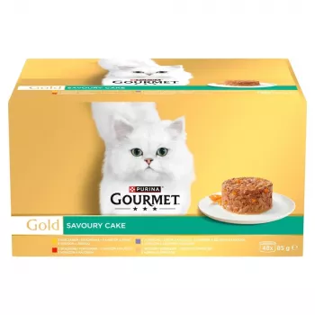 Šlapias kačių ėdalas maišeliuose Purina Gourmet Gold Savoury Cake Mix 48×85 g, suaugusioms katėms