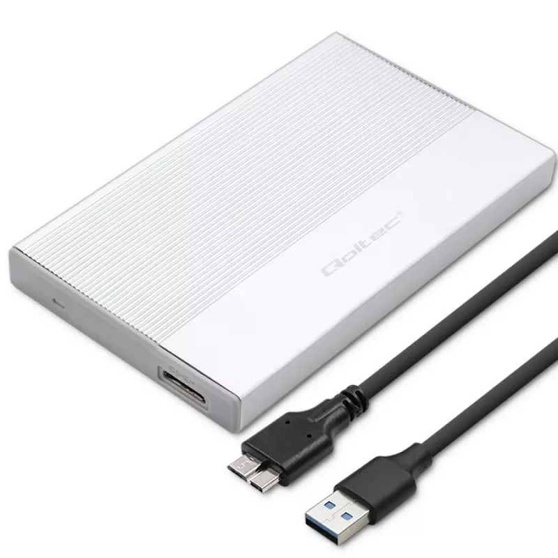 Išorinis korpusas 2,5 colio SATA SSD/HDD QOLTEC 52278 USB 3.0, palaiko iki 2 TB