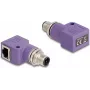 DeLOCK 60679 lyties keitiklis M12 RJ45 violetinis