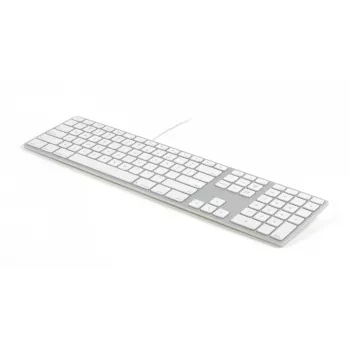 Mechaninė klaviatūra Matias FK318B-UK Aluminum Mac Hub 2xUSB Space Gray – su USB šakotuvu
