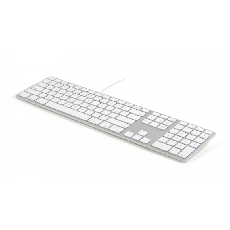 Mechaninė klaviatūra Matias FK318B-UK Aluminum Mac Hub 2xUSB Space Gray – su USB šakotuvu