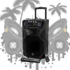 Nešiojama karaoke kolonėlė MANTA SPK5021PRO 80W RMS, 12 col. žemų dažnių garsiakalbis, Bluetooth, baterija iki 5 val., SD/USB, mikrofono ir gitaros įėjimai