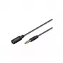 Wentronic Goobay 3,5 mm garso ilginimo laidas, juodas, 2 m – kištukas 3,5 mm (4 kontaktai, stereo) > lizdas 3,5 mm (4 kontaktai, stereo) (62479)