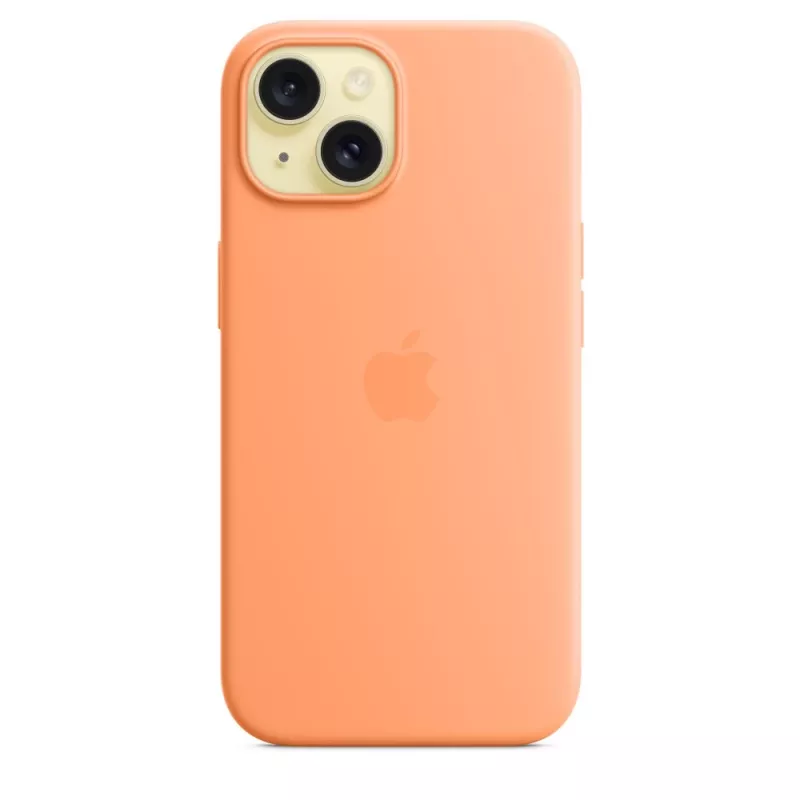 Apple iPhone 15 Silicone Case with MagSafe – Oranžinis sorbetas