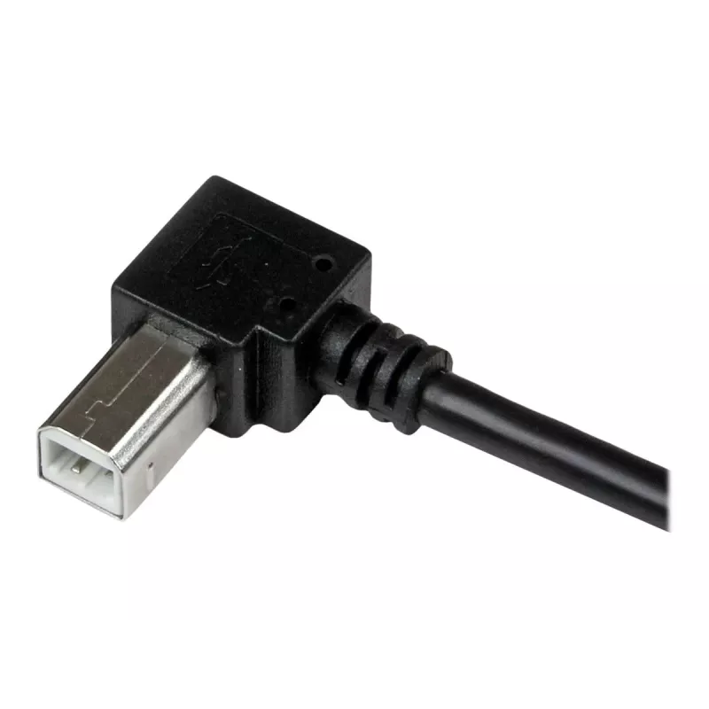 StarTech.com USBAB2MR USB 2.0 A–B kabelis su kampiniu B kištuku, kištukas/kištukas, 2 m, juodas
