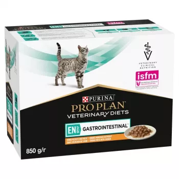 Šlapias kačių ėdalas Purina Pro Plan Veterinary Diets EN St/Ox Gastrointestinal 10 x 85 g – vištiena